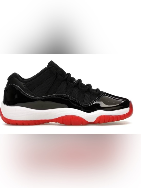Shoes - Black and Red Low-Top Sneaker Jordan 11